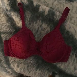 A nice maroon bra.